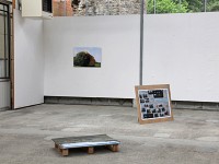 Vue de l'exposition <em>La guerre des haies</em> à L'Usine Utopik, Tessy-sur-Vire, 2012